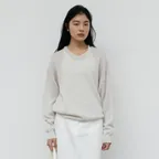 Paper V-Neck Knit (Ivory)