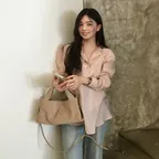 [여울 pick] 카밀 블라우스 뷔스티에 SET 피치핑크