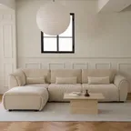 [7/8 29LIVE] 루브르 워셔블 코너형 패브릭 모듈 소파 5인