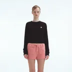 TERRY CROPPED SWEATSHIRT (BLACK)