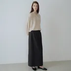 레이어 롱 스커트 (Charcoal)