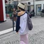 Number 23 Raglan Off-Shoulder T-Shirt_CTT3002(White)