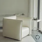 알로소 사티큐브스위블 1인소파 가죽소파 (회전암체어)