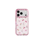 MAGSAFE LAYERS FRAME CASE CLEAR PINK - SCATTER FLOWER