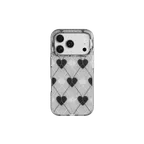 MAGSAFE LAYERS FRAME CASE CLEAR BLACK - TEXTURED HEART