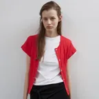 Snap Cardigan Tee(Red)