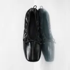 6Colors_소프트 레더 밴딩 셔링 발레리나 플랫 I KM452