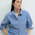 CREPE SHIRT_BLUE STRIPE