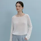 NEFF LINEN CROP KNIT_PURE IVORY