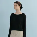 NEFF LINEN CROP KNIT_CHARCOAL