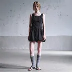 Sleeveless Volume Mini Dress  Black (KE6371M045)