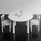 아크 원형 원목 식탁 테이블 2colors