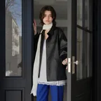 french leather jacket_black