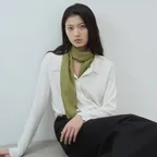 Aria Silk Scarf (Olive)