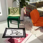 [29CM 단독]Lucky step rug 럭키 스텝 러그(black, green, pink)