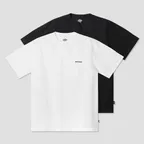[2PACK] 에어로쿨 베이직 폰트 로고 티셔츠 White/Black
