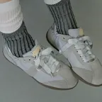 [ONLY 29] SCRUNCH FLAT SNEAKERS - GREY