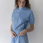 a jersey track top (clear blue)