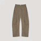 WIDE CURVED PANTS (BEIGE)