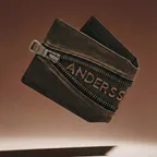 BROWN LEATHER ZIP WALLET aaa547u(BROWN)