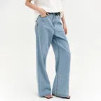 가엘 썸머 세미와이드 데님 팬츠_라이트 블루 / GAELLE SUMMER SEMI WIDE DENIM PANTS_LIGHT BLUE