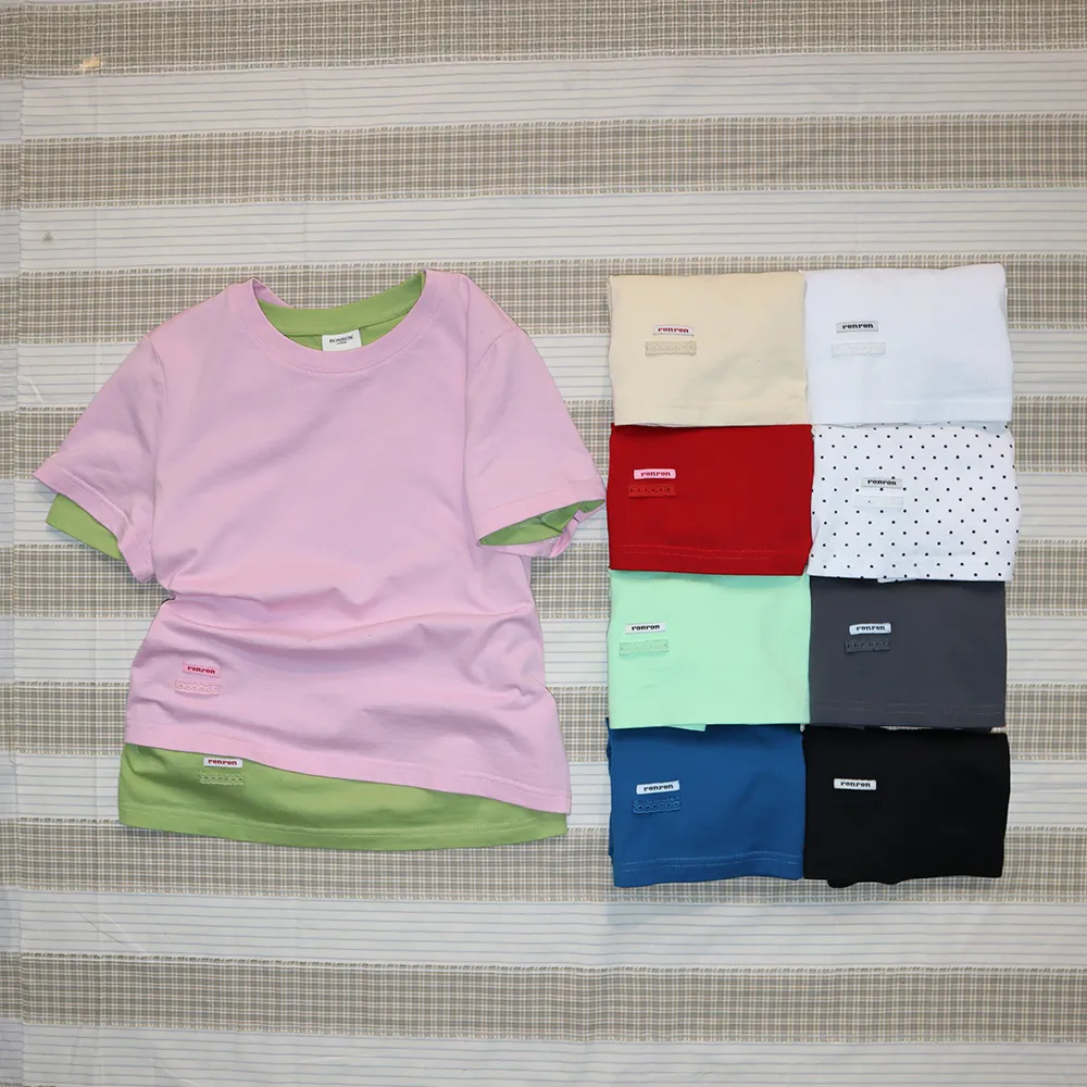 [2PACK] MINI LABEL CROP SHORT SLEEVE (10colors)
