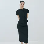 [Lucir zu Amour] Muffler Jacket + Lace Skirt Set (black)