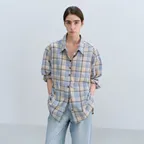 Brie Check Shirt in Blue