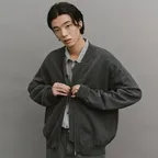 Aviator Knit Blouson (Charcoal)