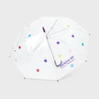 CLEAR DOT UMBRELLA LONG - COLOR DOTS