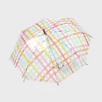 CLEAR CHECK UMBRELLA LONG - COLOR CHECK