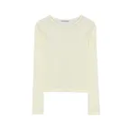 [ESSENTIAL] WOOL TENCEL TEE_BUTTER