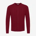 M RIBBED KNIT CARDIGAN - RED