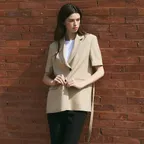 썸머 벨티드 반팔 싱글 블레이저 [BEIGE]