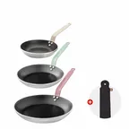 [썬데이랑]드부이에 쵸크 프라이팬 크림20cm + 민트24cm + 핑크28cm (핸들커버 증정)