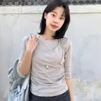 HALTER LAYER SHRRING TEE (T-7208)