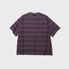 [SS26] GARMENT DYED STRIPE H/S TEE / DYED PURPLE STRIPE