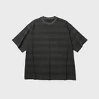 [SS26] GARMENT DYED STRIPE H/S TEE / DYED CHARCOAL STRIPE