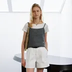 Crochet knit bustier_Gray