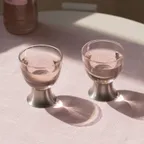 쓰임 실버 커브벨 미니 글라스 유리잔 70ml 2p