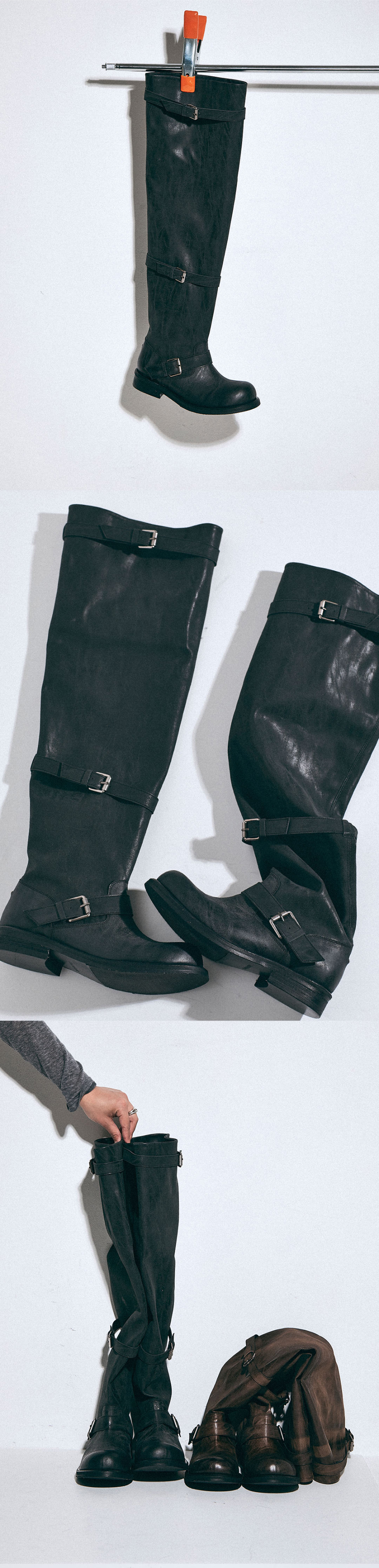 NEGATIVE THREE | [Exclusive] Knee-High Slouchy Boots
