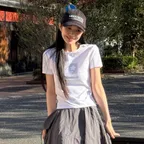 Midnight stars fitted short sleeve WHITE