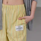 (Uni) Vivid One-mile Pants Yellow stripe