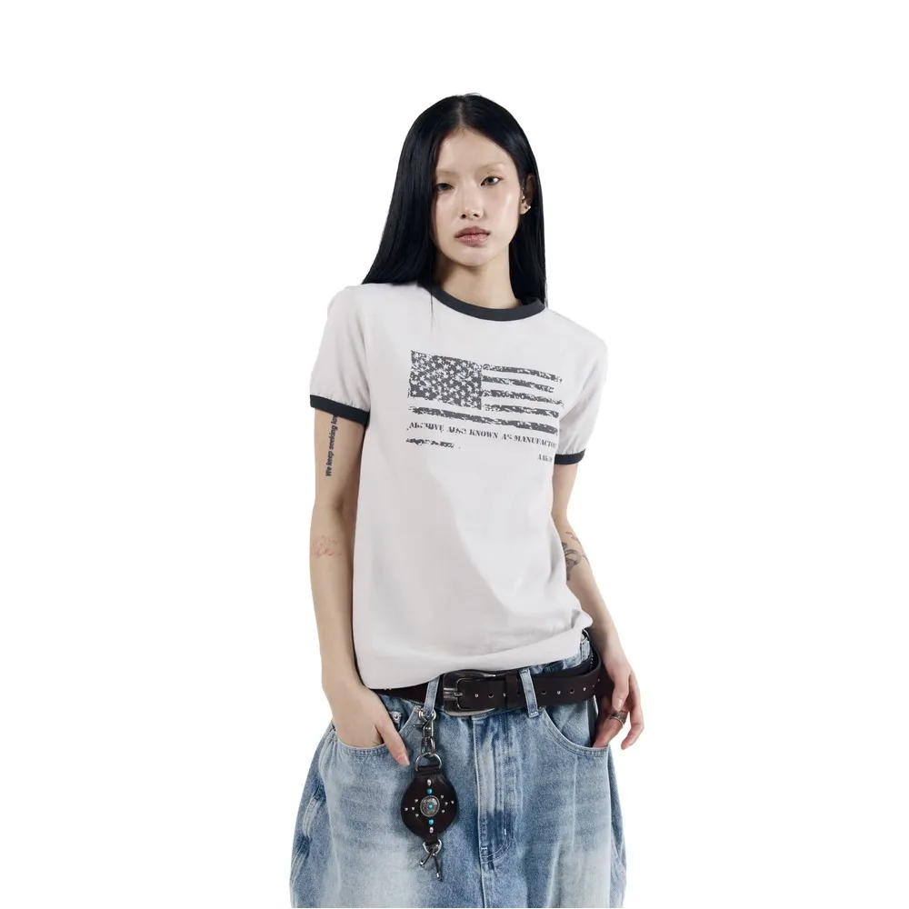 Star-Spangled Ringer Top (Gray) - 감도 깊은 취향 셀렉트샵 29CM