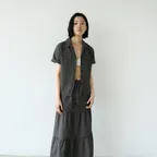 CHECK HALF SLEEVE SHIRT [CHARCOAL]