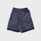 (W) LACE-TRIM LOOSE SLIP SHORTS (NAVY)