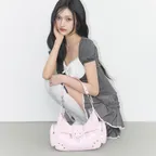 루비 스터드 숄더 백 핑크