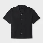 Jeff Camp Collar Cotton Shirts Black