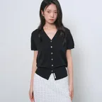 [선발매] WOMAN 온도컷 쿨 에센셜 하프 가디건 [BLACK] / GF2LKC541