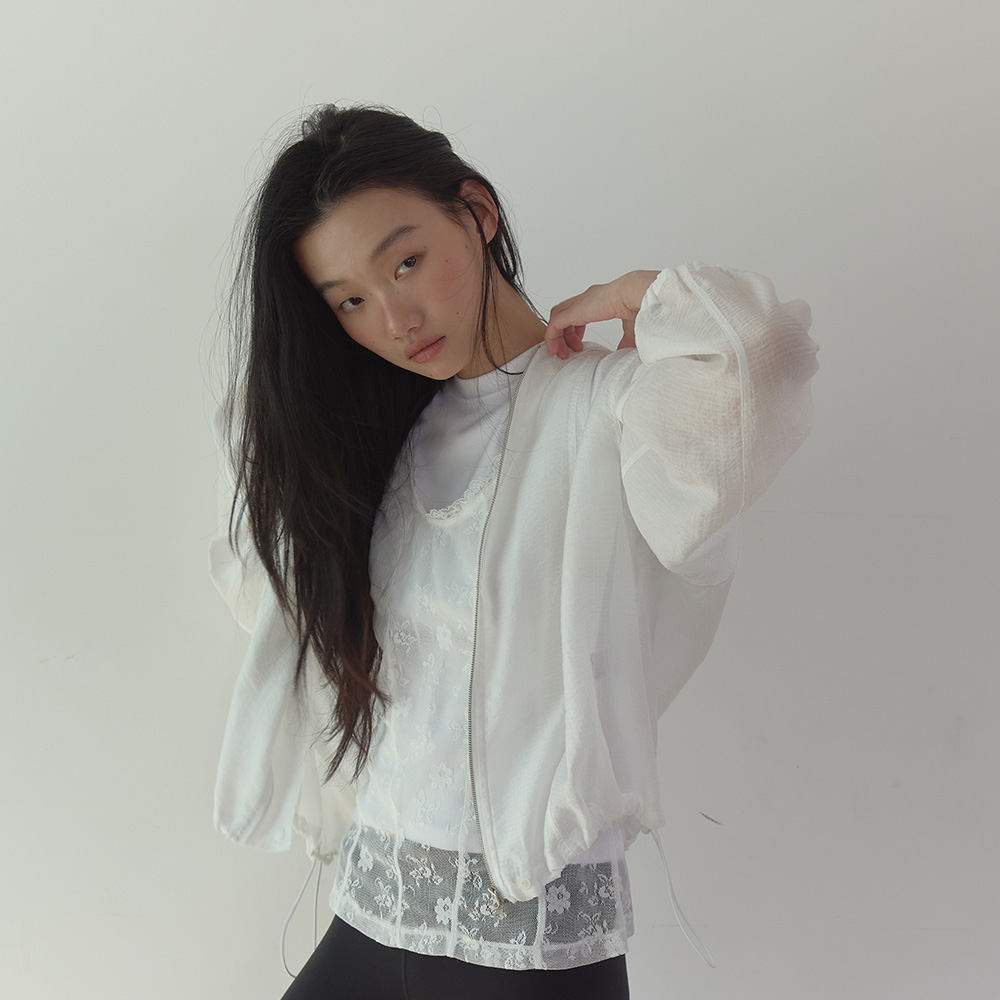 SUMMER SHEER PACKABLE BLOUSON (WHITE) - 감도 깊은 취향 셀렉트샵 29CM